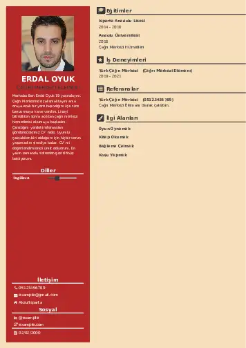 Çağrı Merkezi cv indir